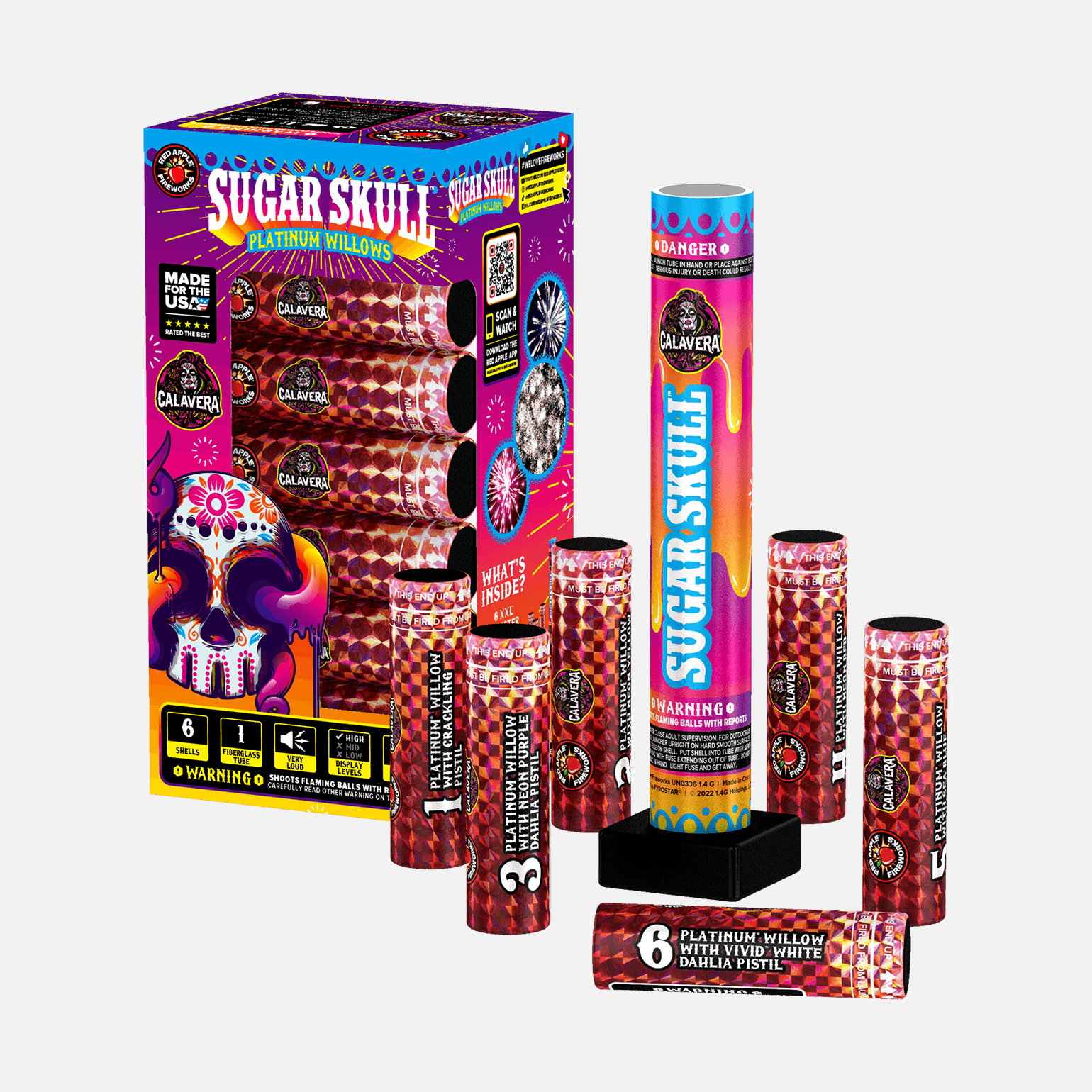 Sugar Skulls® 6 Shot 6 Inch XXL™ Canister Shells Canister Shell Kits