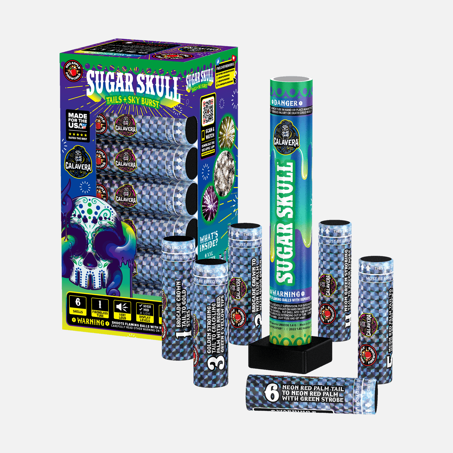 Sugar Skulls® 6 Shot 6 Inch XXL™ Canister Shells Canister Shell Kits