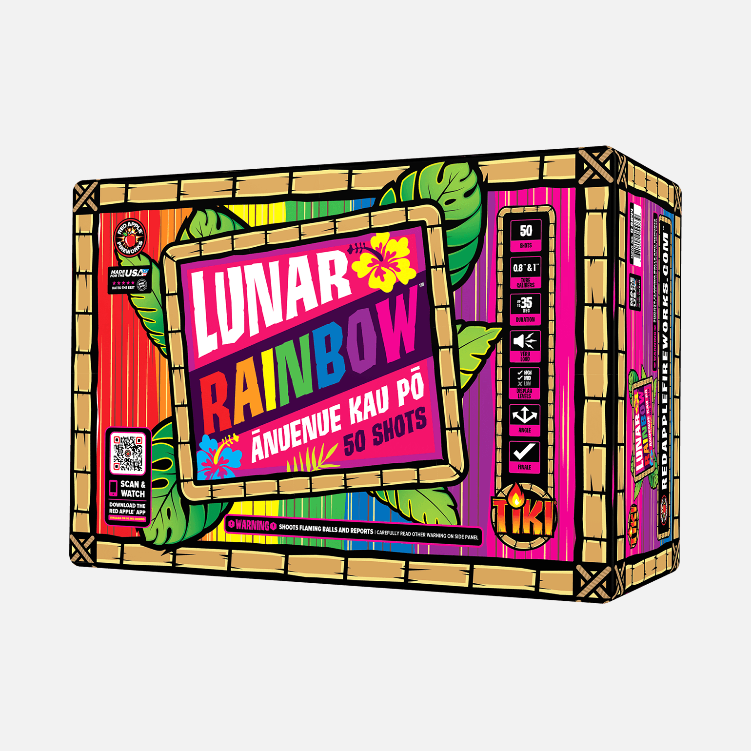 Lunar Rainbow™ ANUENUE KAU PO™ 50 Shots XL® Aerials XL® Aerial Cakes (Up to 500 Grams)