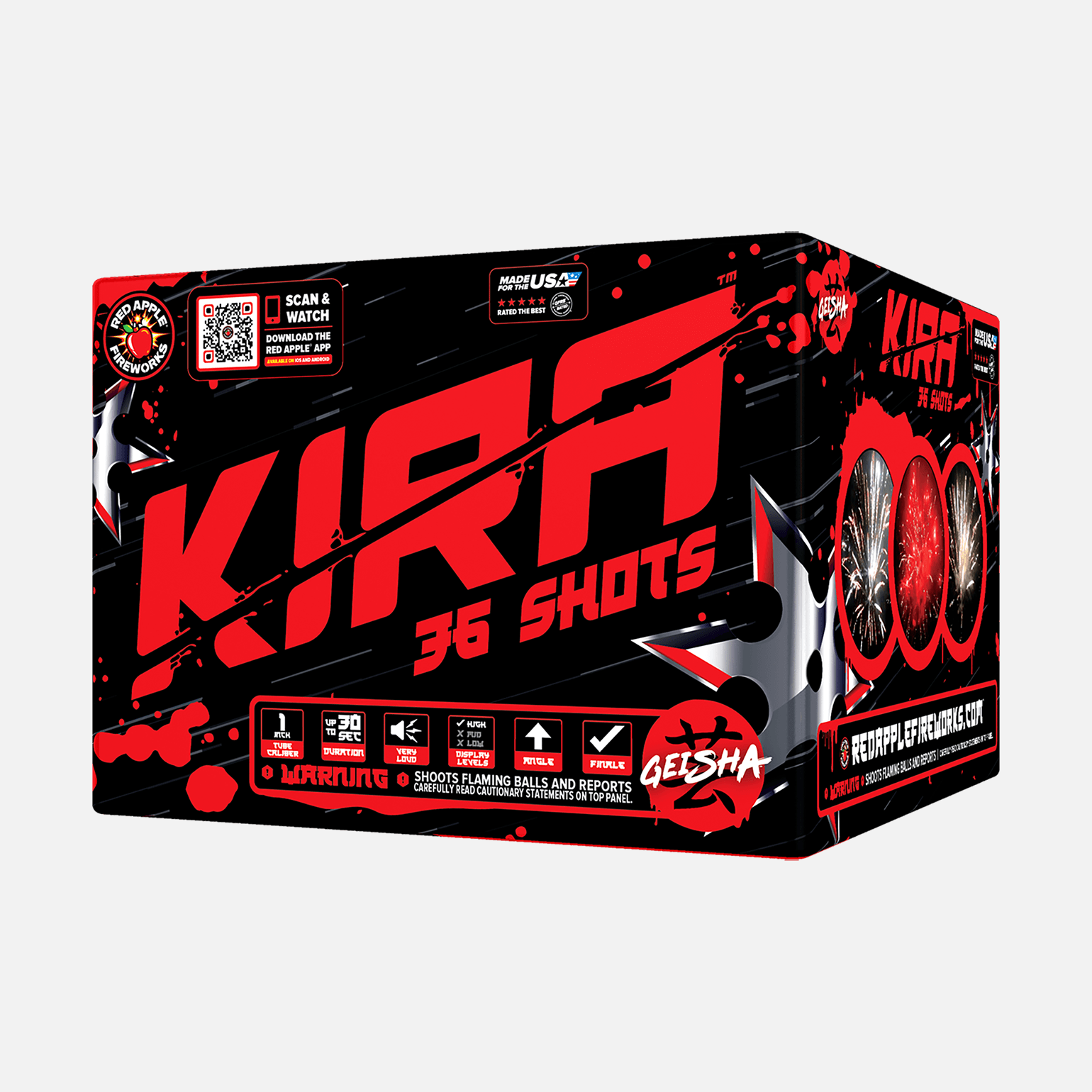 KIRA™ 36 Shots XL® Aerials XL® Aerial Cakes (Up to 500 Grams)