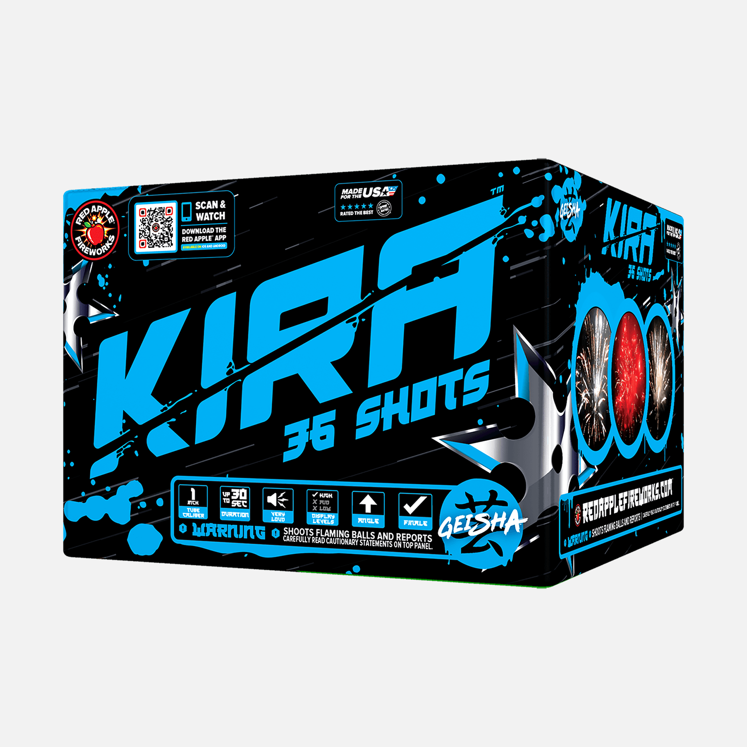 KIRA™ 36 Shots XL® Aerials XL® Aerial Cakes (Up to 500 Grams)