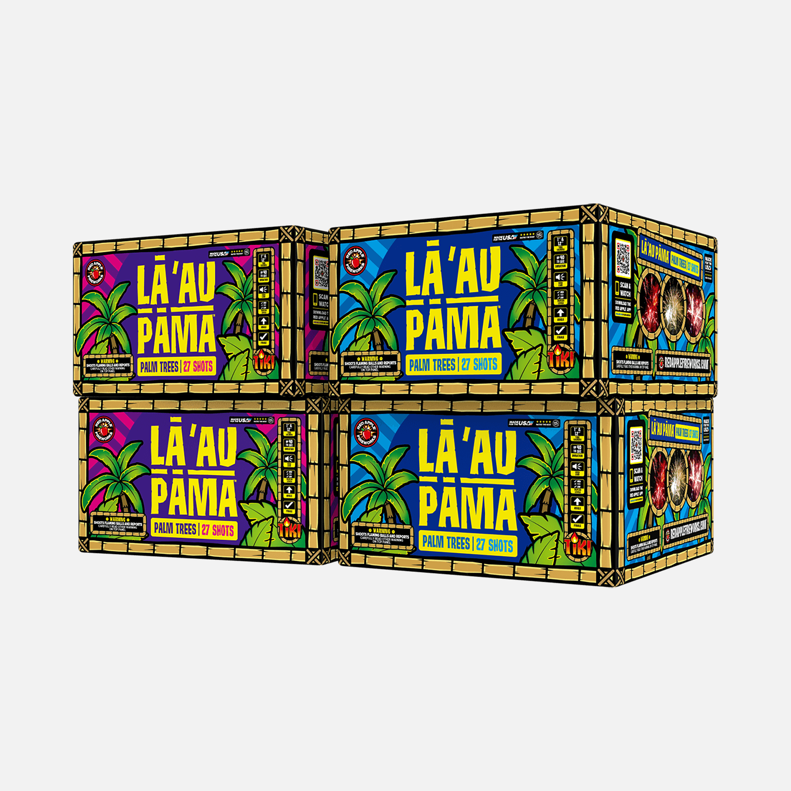 LAʻAU PAMA™ Palm Trees 27 Shot XL® Aerials XL® Aerial Cakes (Up to 500 Grams)