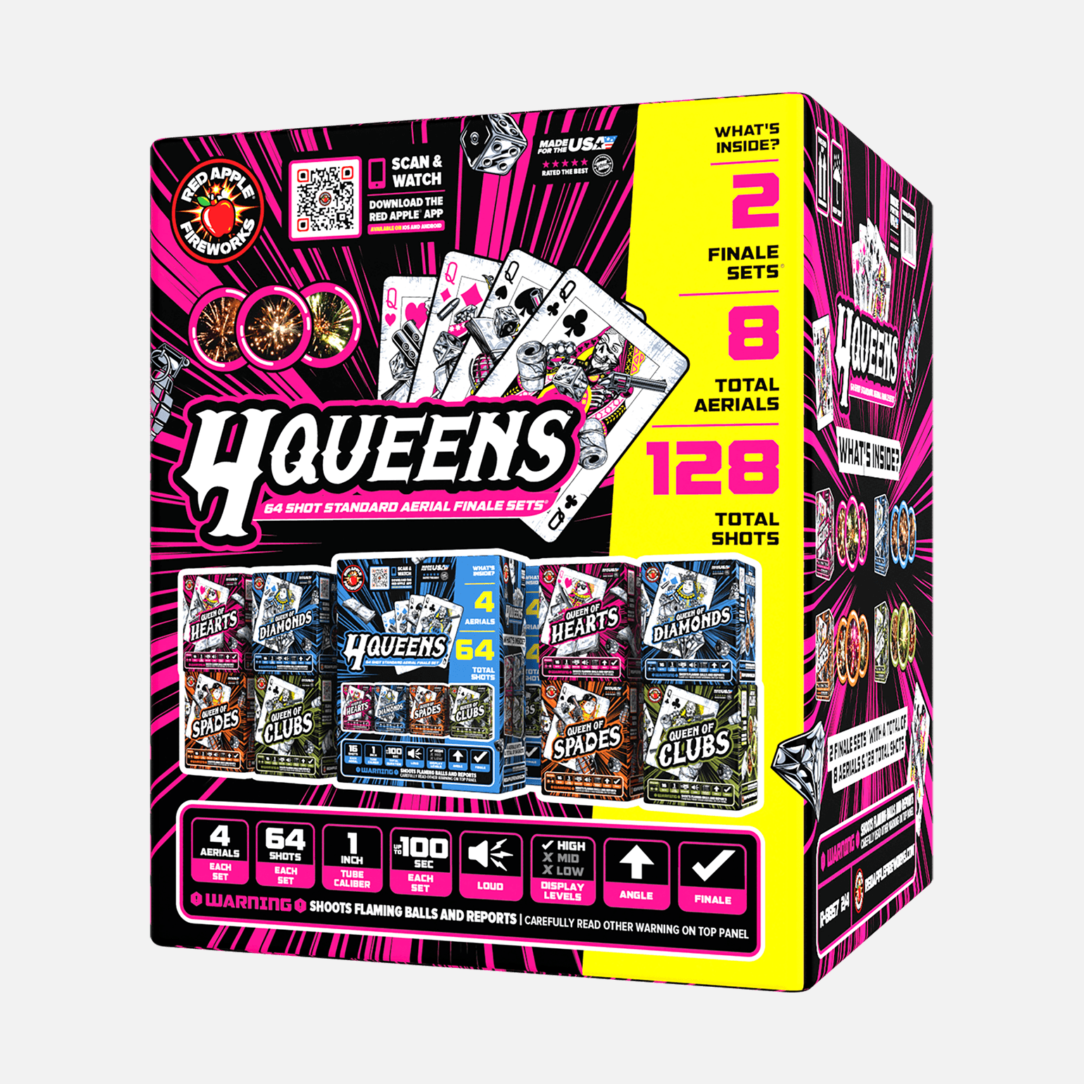 4 Queens™ 64 Shots Standard Aerial Finale Set®