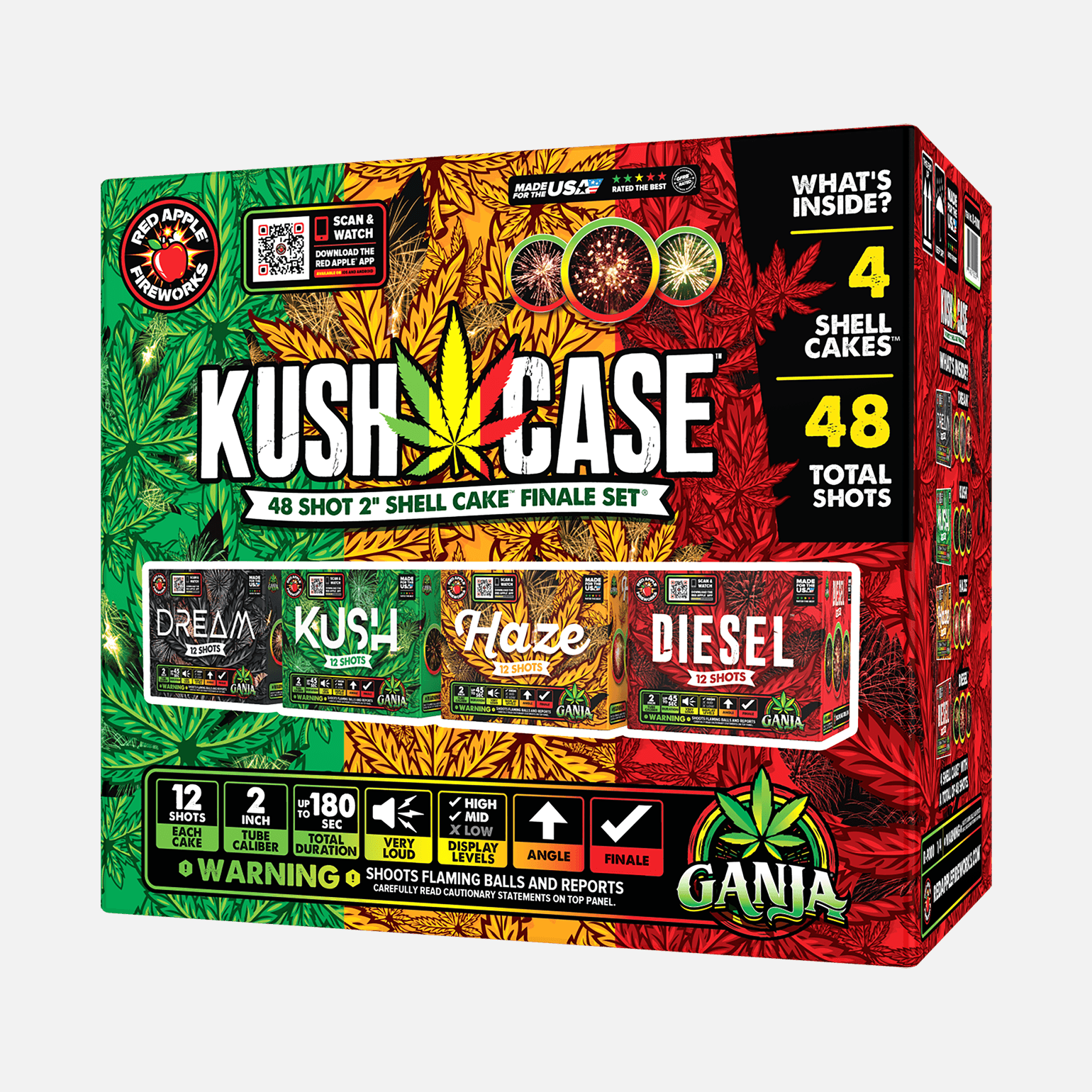 Kush® Case 48-Shots Shell Finale Set® Shell Cakes