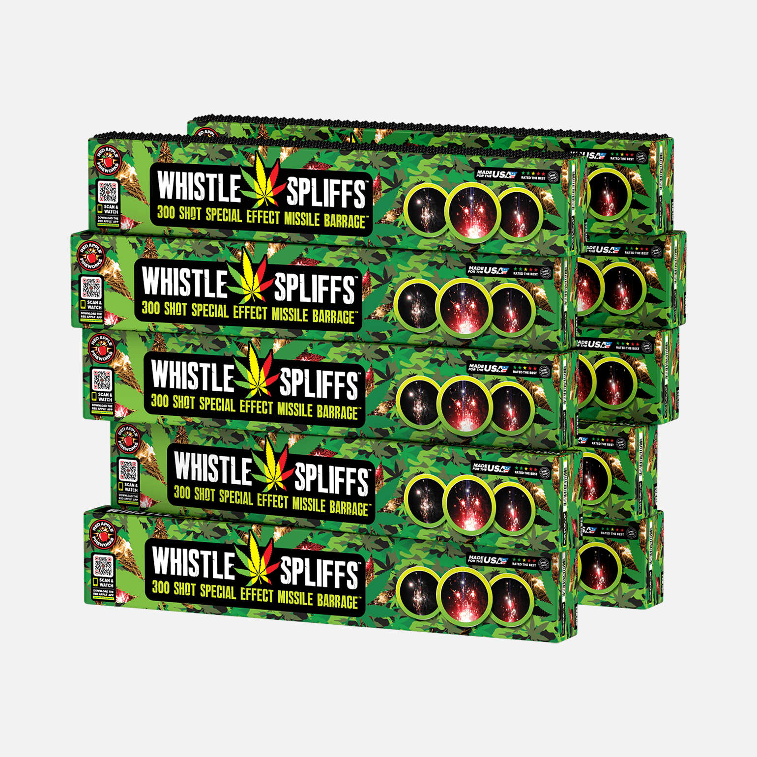 Whistle Spliffs™ 300 Shots Special Effect Missile Barrage™ Missiles