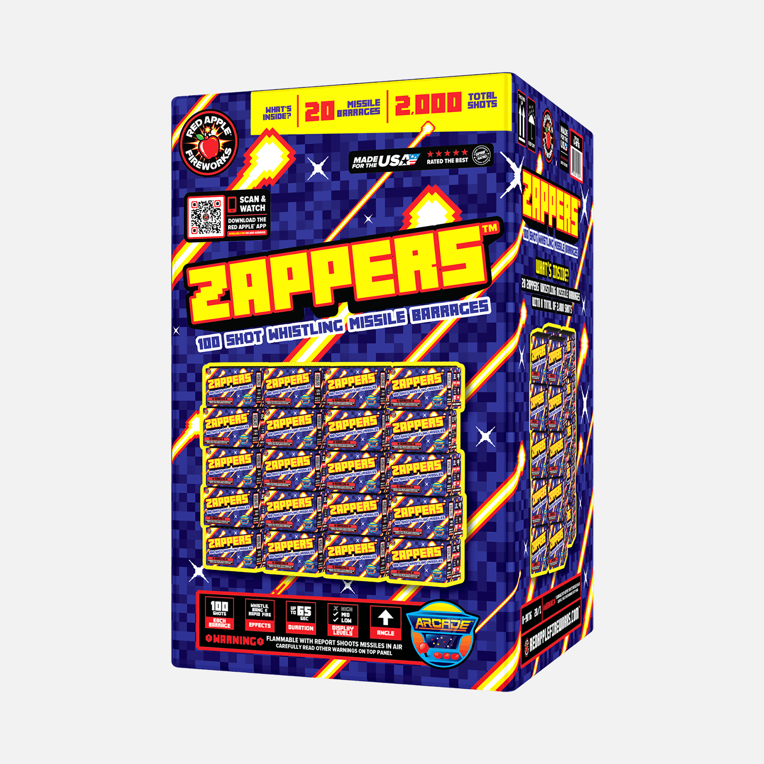 Zappers™ 100 Shots Whistling Missile Barrage™ Missiles