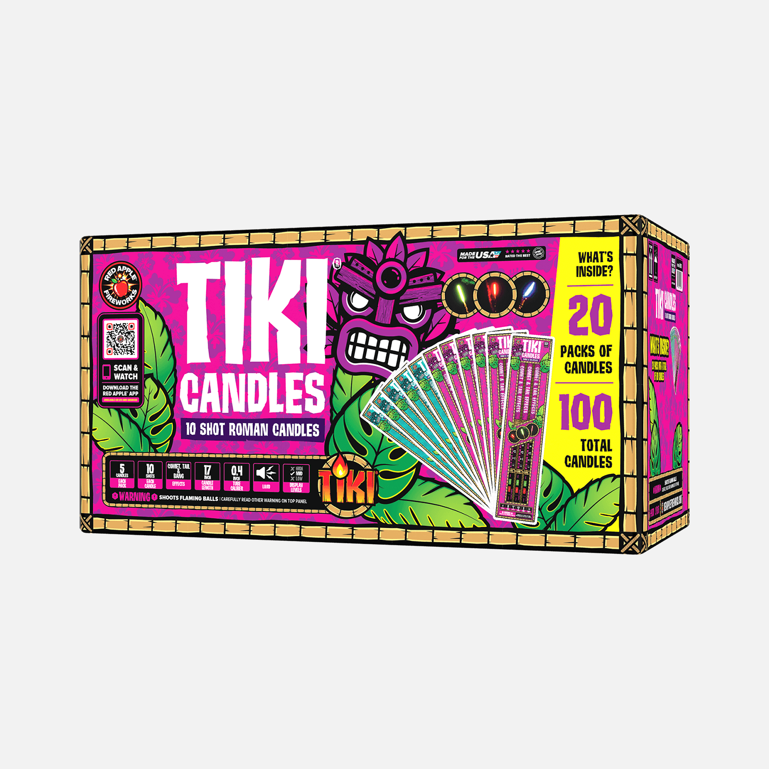 Tiki® Candles 10 Shots Roman Candles Standard Roman Candles