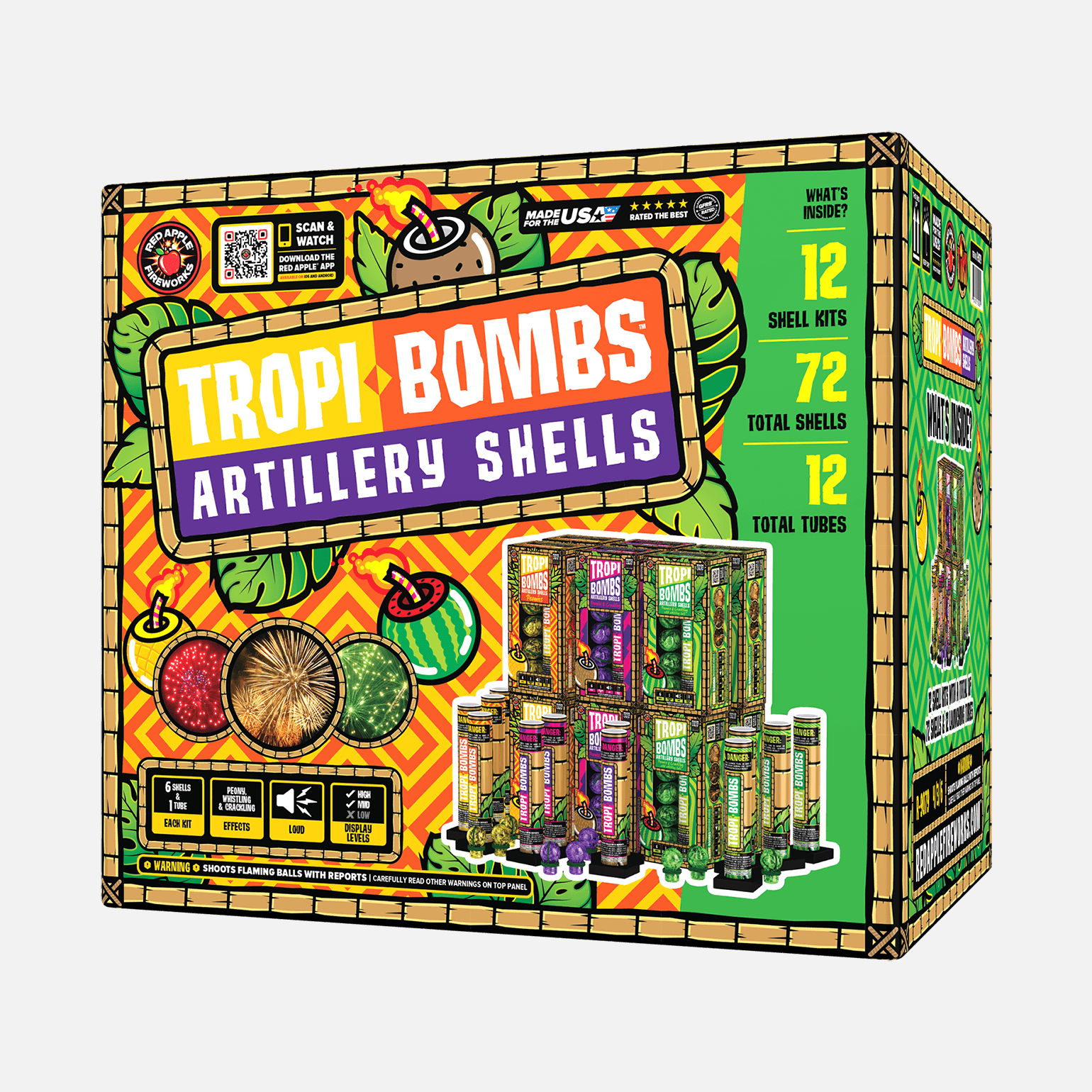 Tropi-Bombs 6 Shot Special Effect Artillery Shells Ball Shell Kits