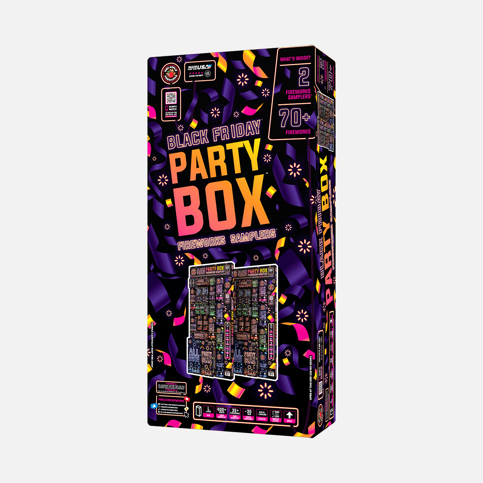 Black Friday Party Box 400 Shot Fireworks Samplers® Sky Show Samplers®