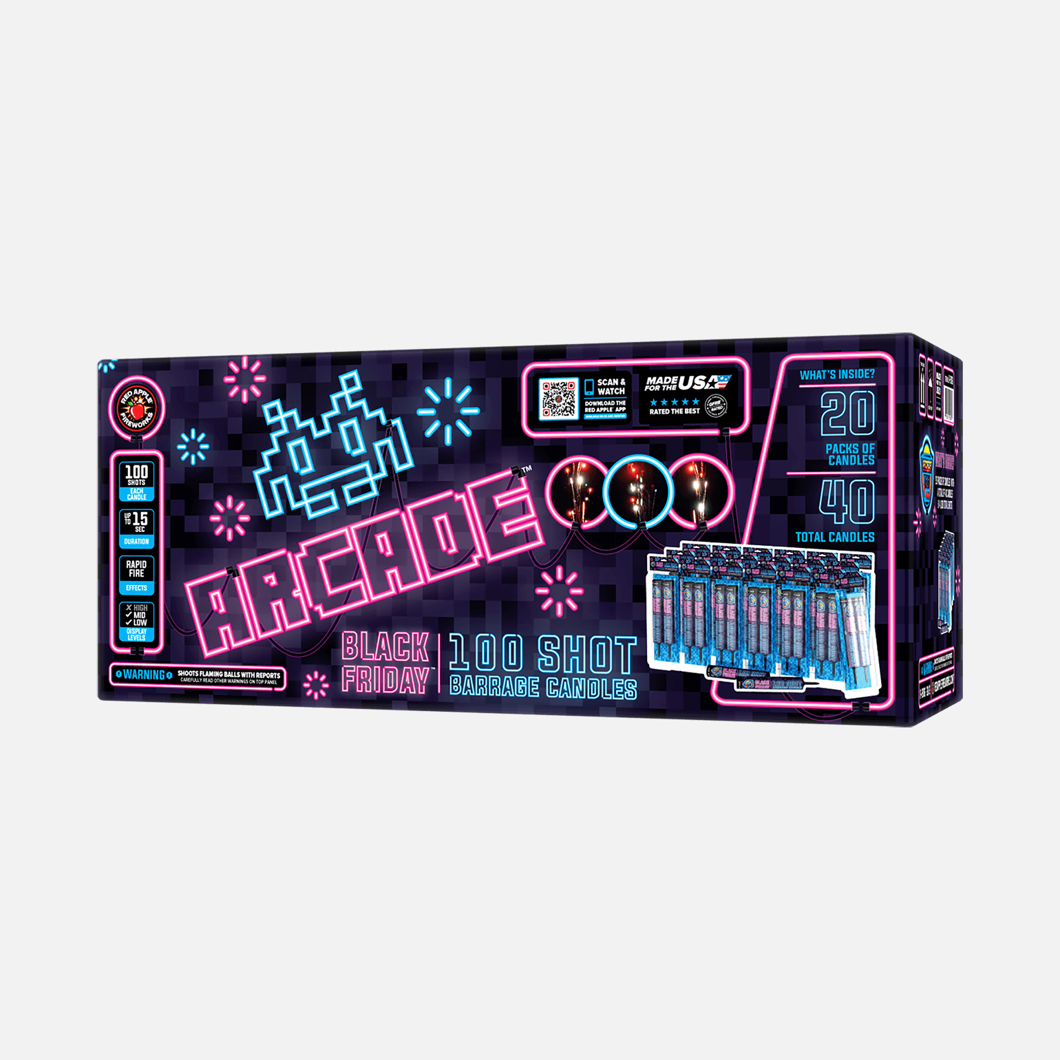 Black Friday Arcade® 100 Shot Barrage Candles Barrage Candles