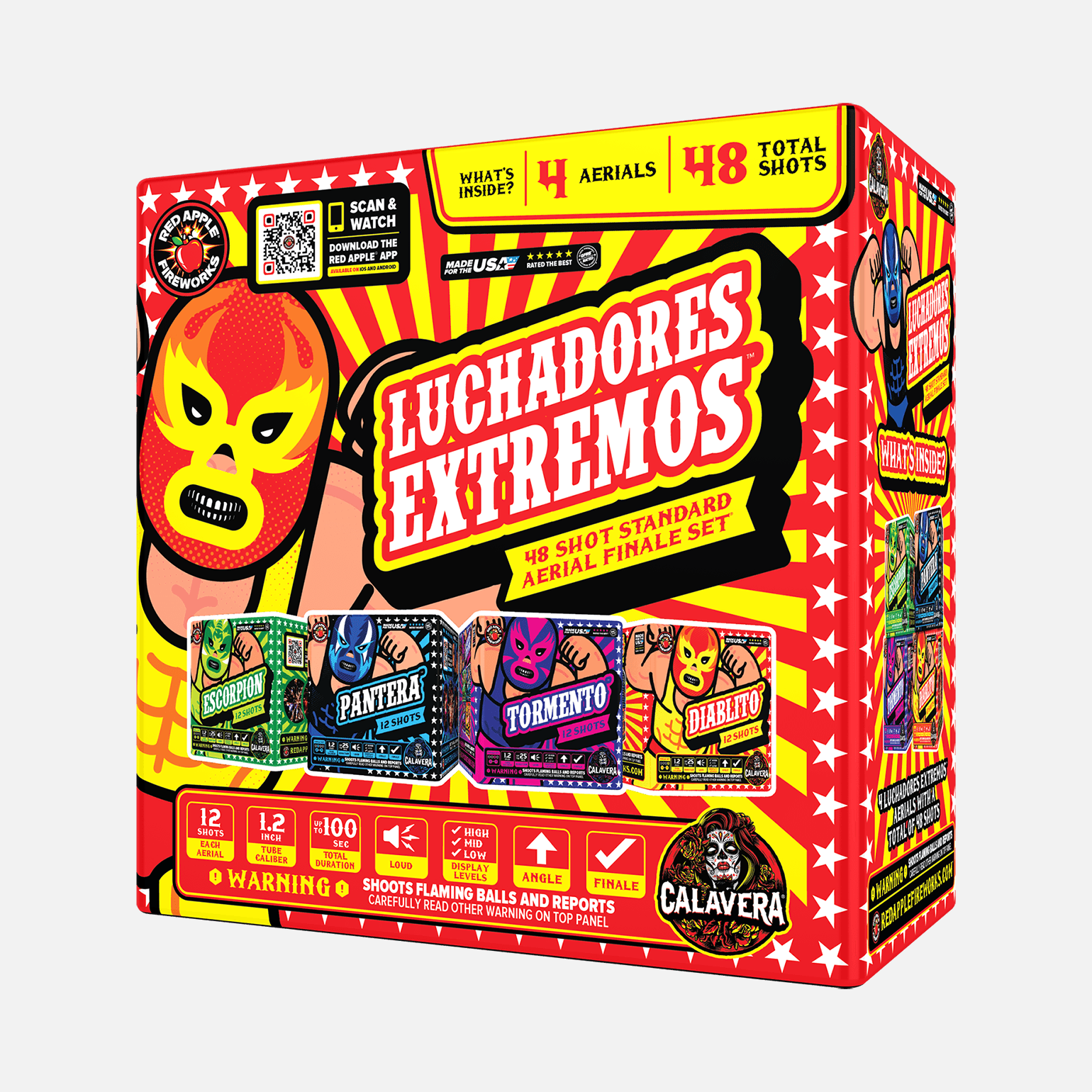 Luchadores Extremos!™ 48 Shot Standard Aerial Finale Set® Standard Finale Sets® (Up to 1200 Grams)