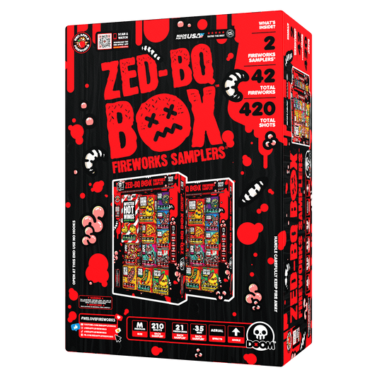 Zed-BQ™ BOX 210 Shot Fireworks Sampler®