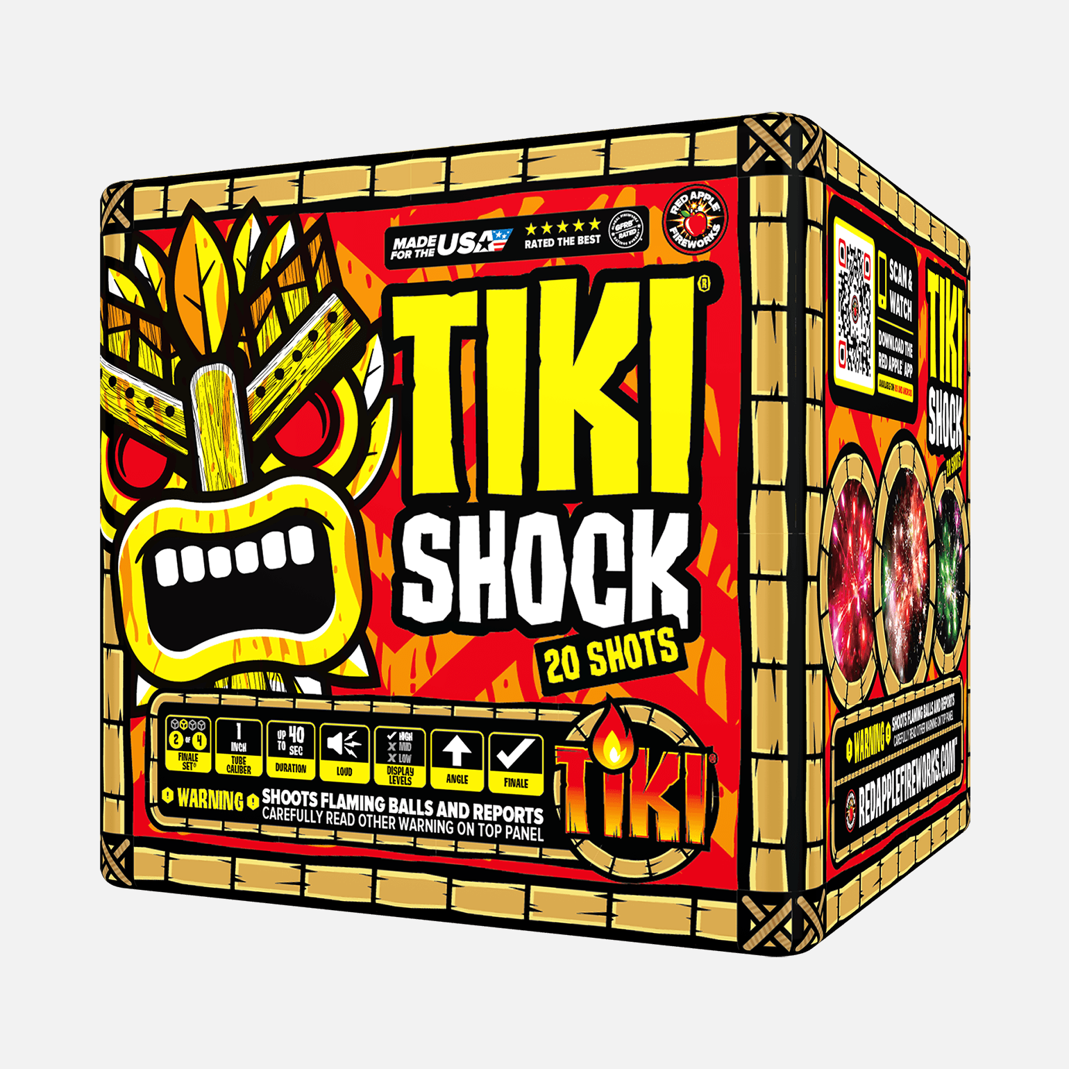 Tiki® Shock! 80 Shot Standard Aerial Finale Set® Standard Finale Sets® (Up to 1200 Grams)