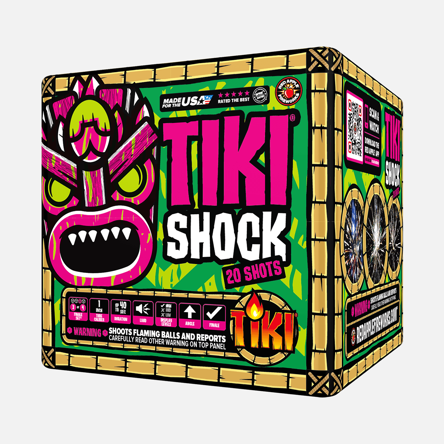 Tiki® Shock! 80 Shot Standard Aerial Finale Set® Standard Finale Sets® (Up to 1200 Grams)