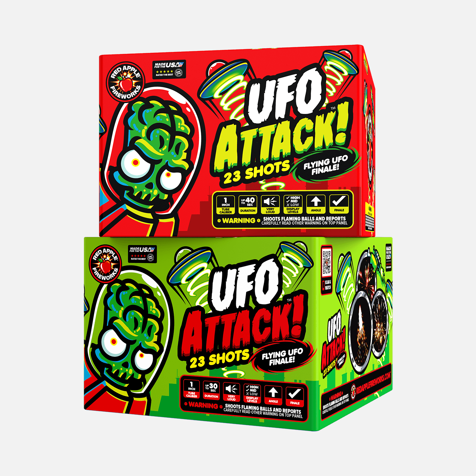 UFO Attack!™ 46 Shot XL® Aerial Finale Set® with Flying UFOs!