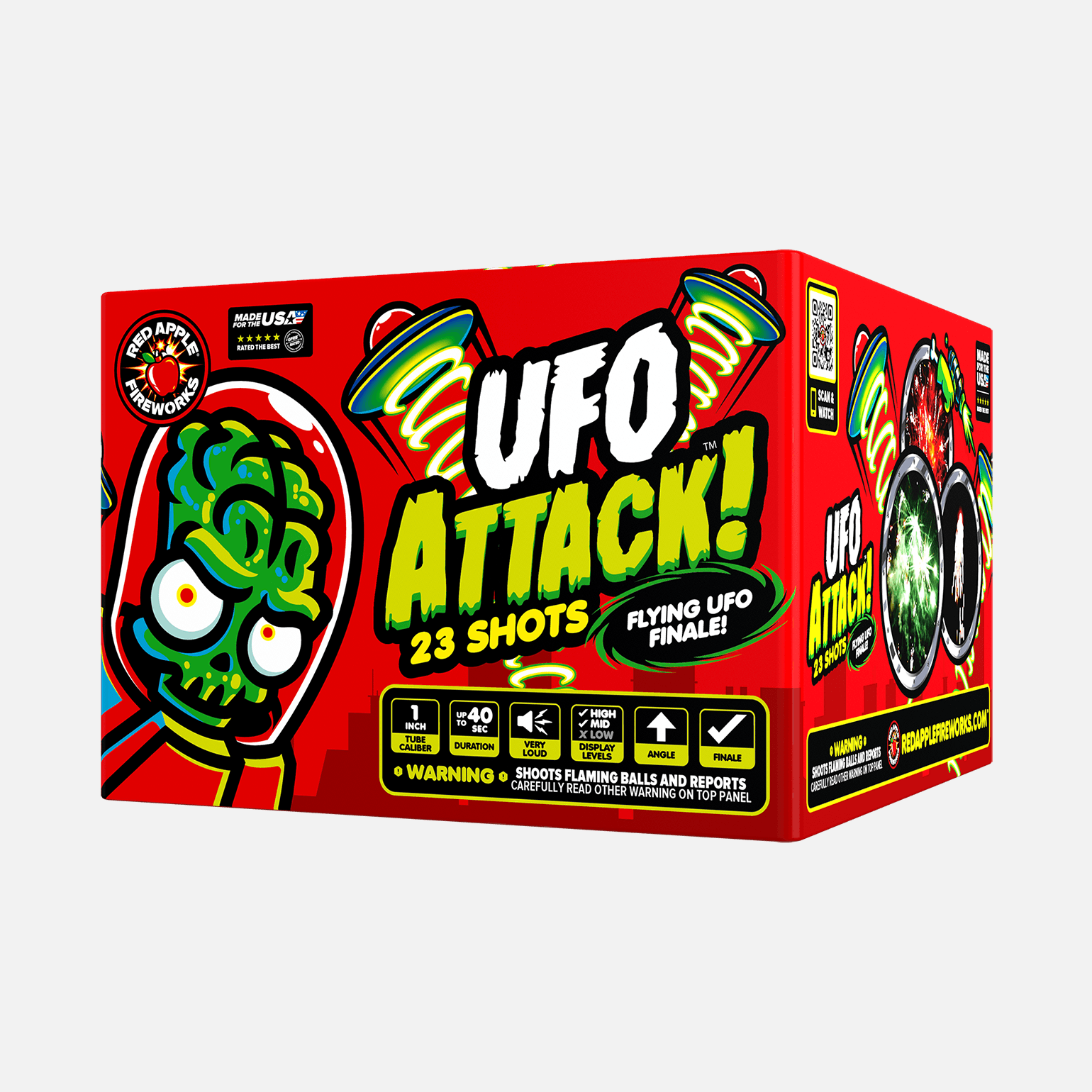 UFO Attack!™ 46 Shot XL® Aerial Finale Set® with Flying UFOs!