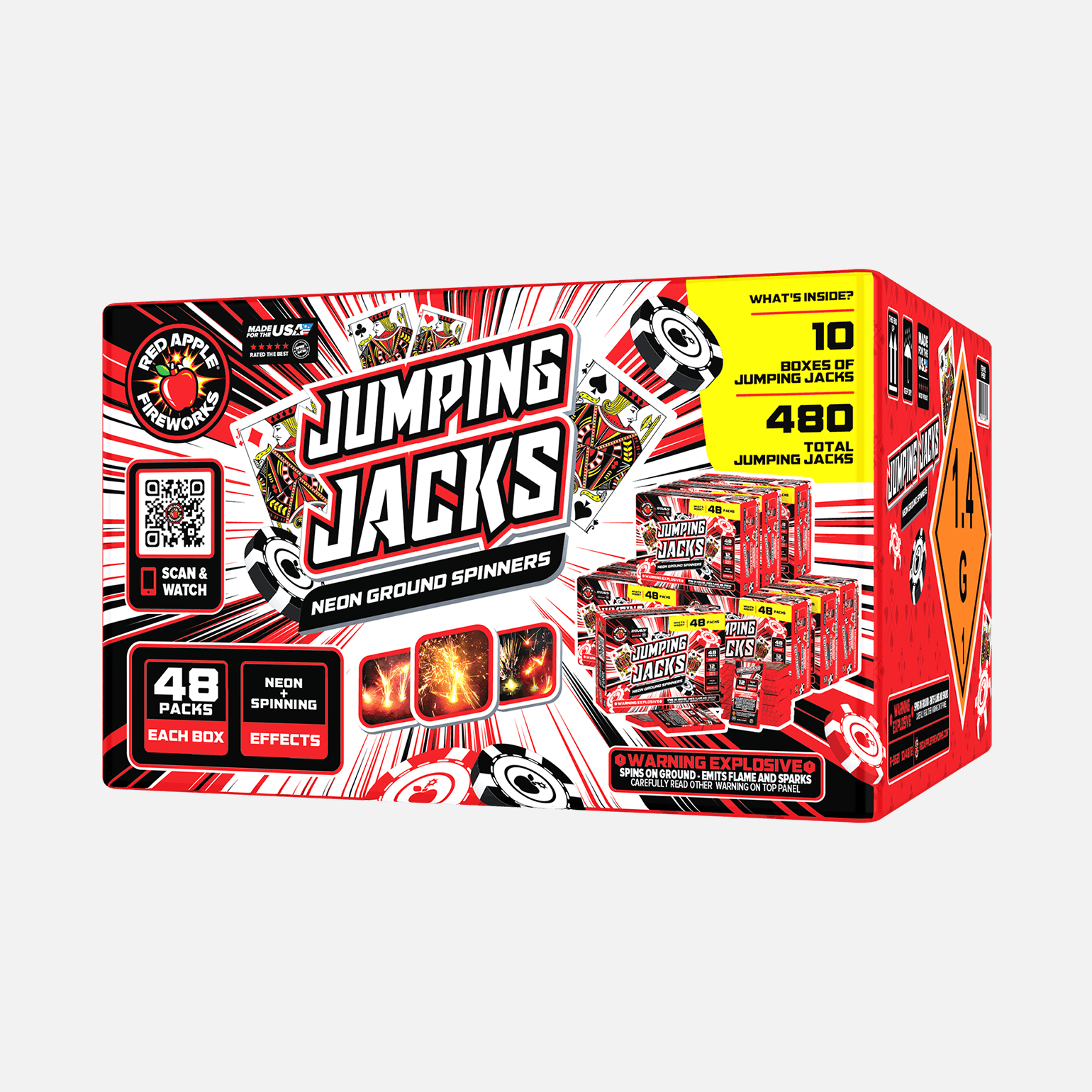 Jumping Jacks Neon Ground Spinners