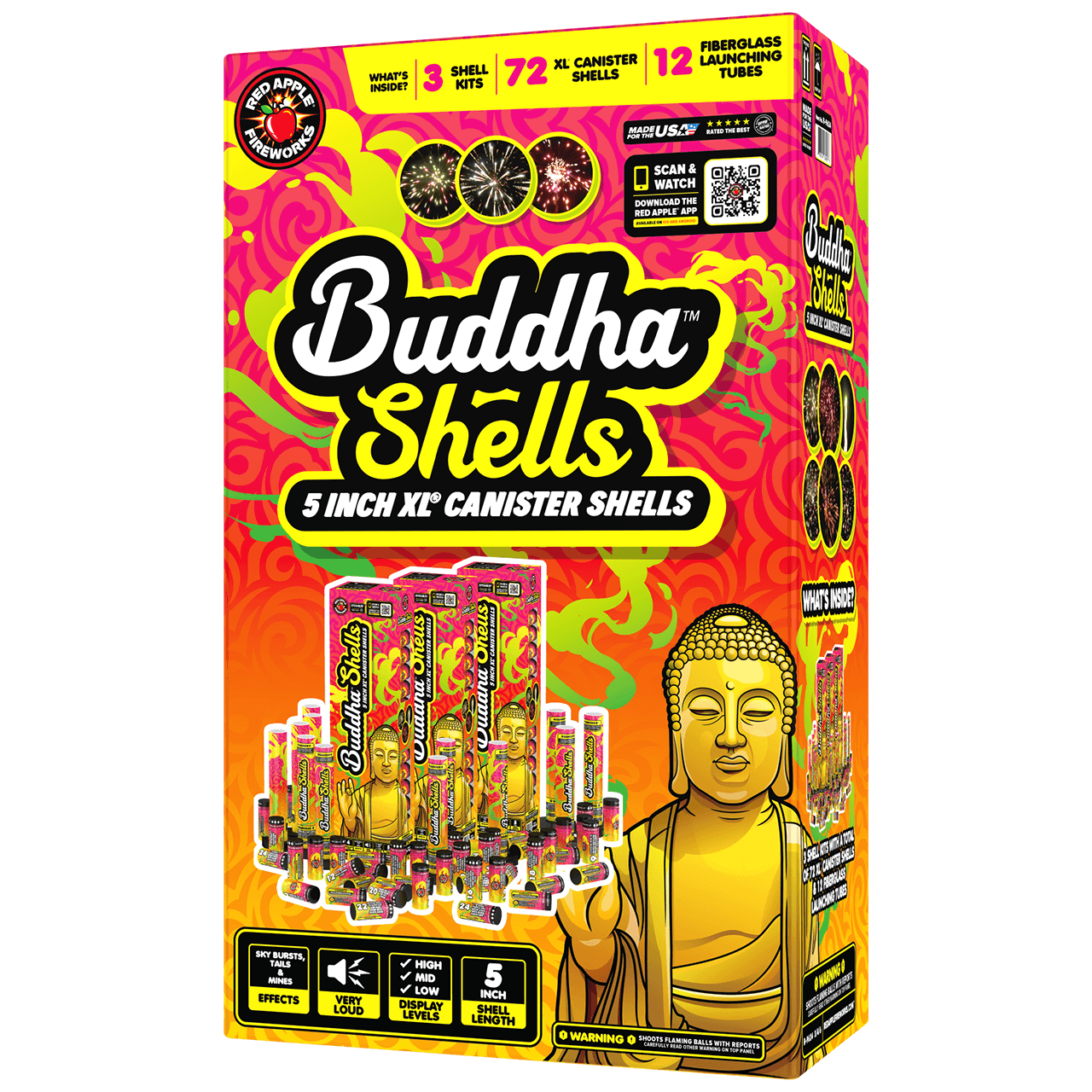 Buddha™ Shells 24 Shot 5" XL® Canister Shells