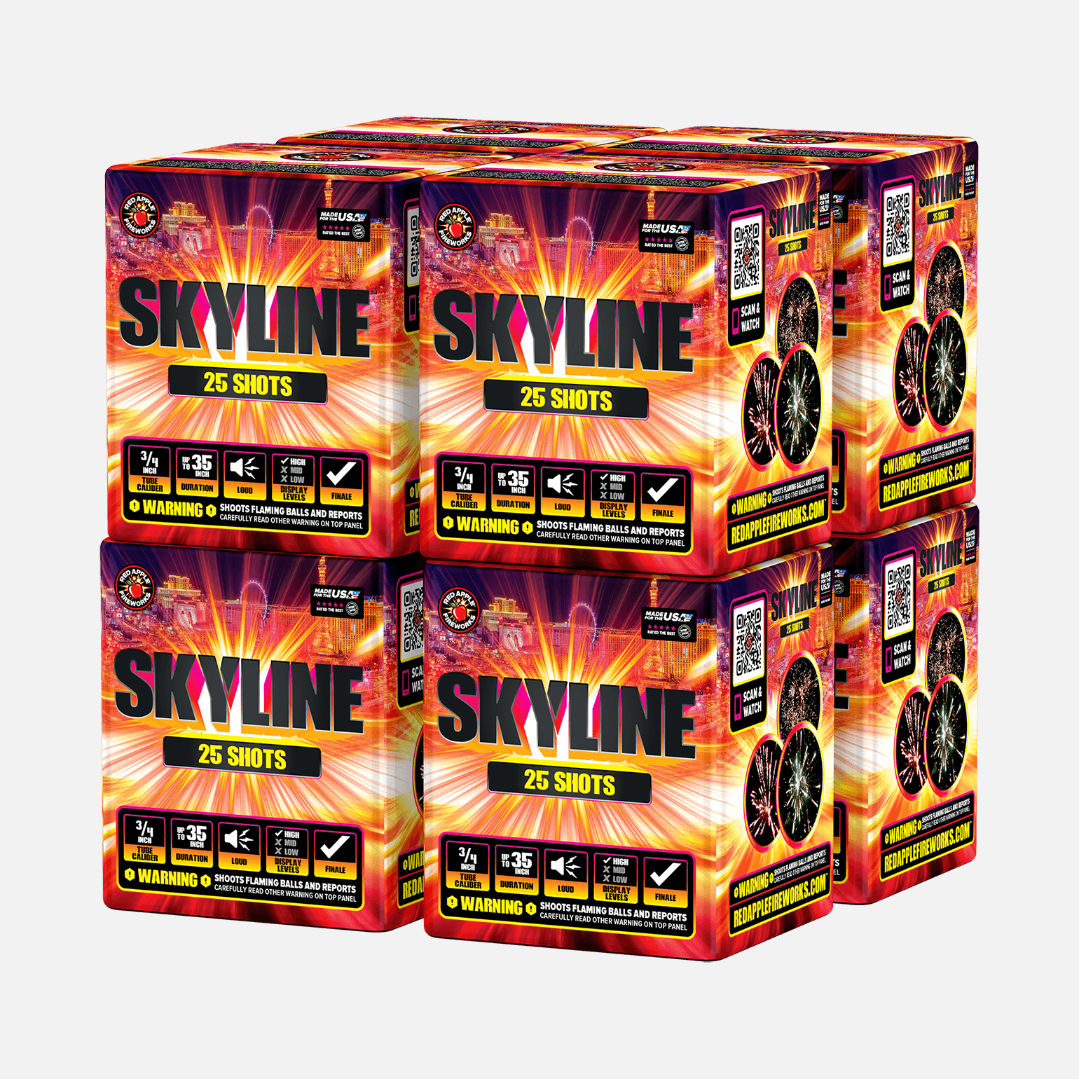 Skyline® 25 Shot Standard Aerials Standard Aerial Cakes (Up to 200 Grams)