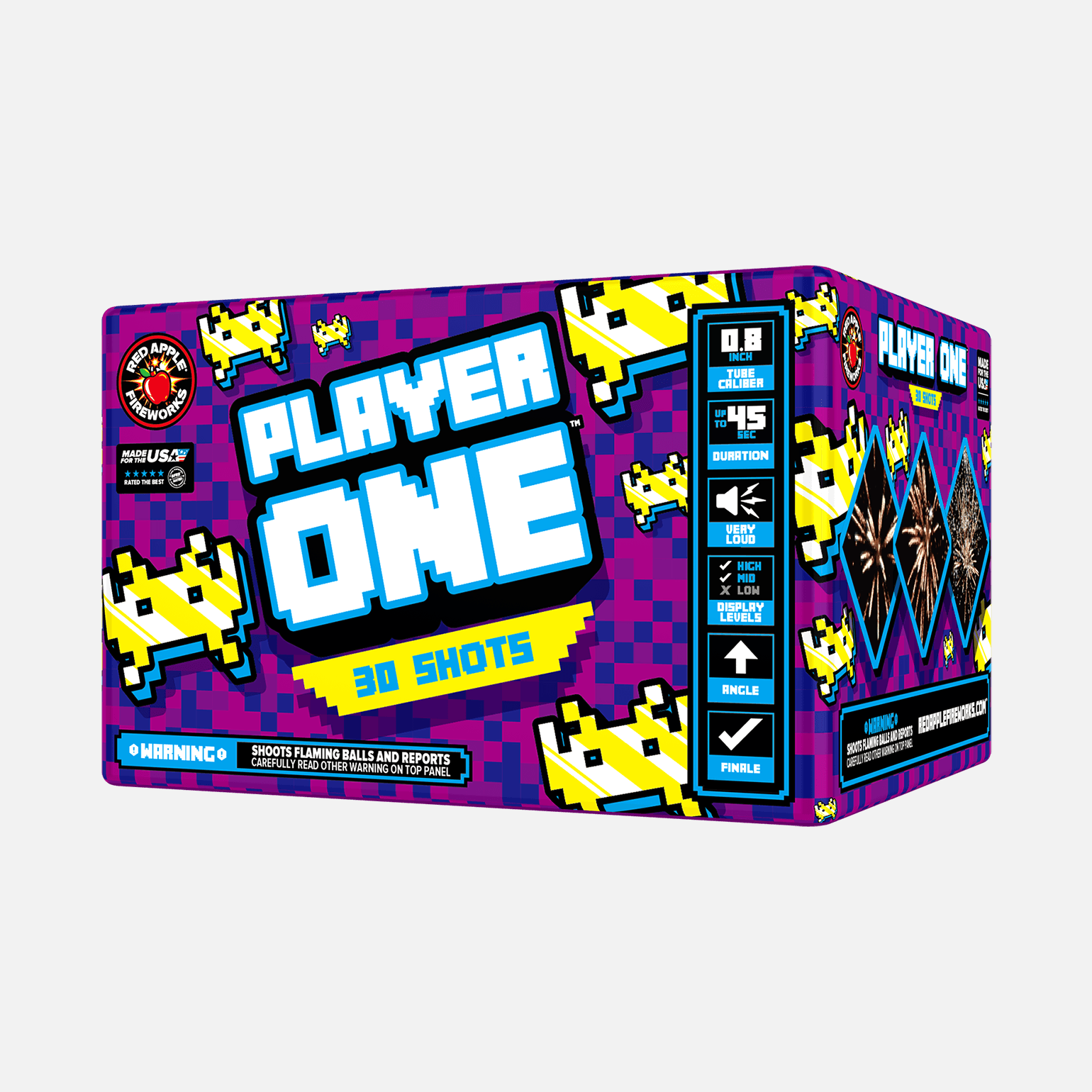 Player One™ 30 Shot Large Aerials Large Aerial Cakes (Up to 350 Grams)