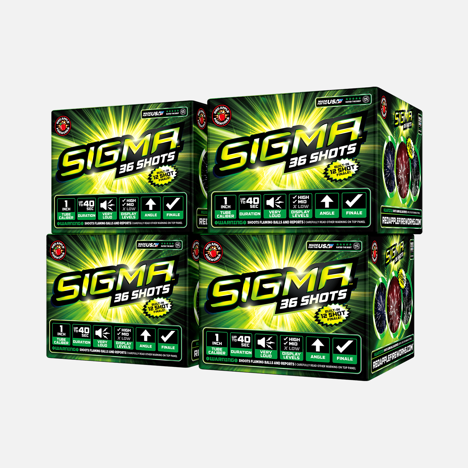 Sigma™ 36 Shot XL® Aerials XL® Aerial Cakes (Up to 500 Grams)