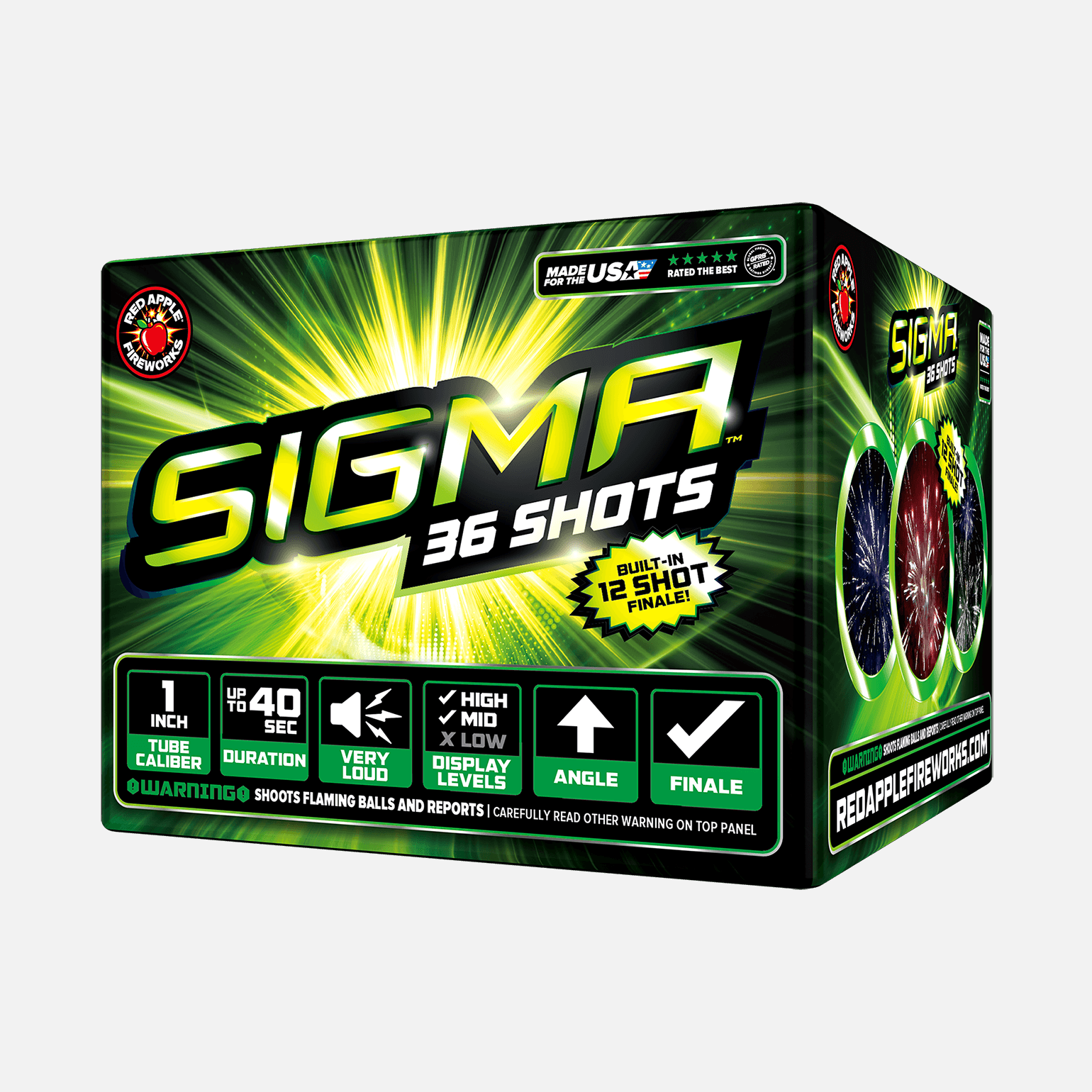 Sigma™ 36 Shot XL® Aerials XL® Aerial Cakes (Up to 500 Grams)