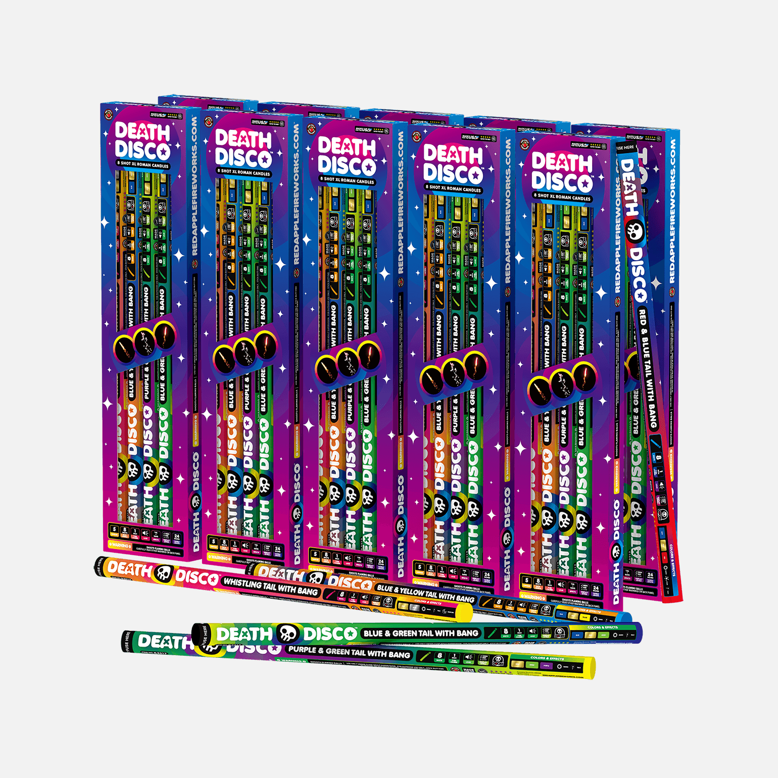 Death Disco™ 8 Shot XL® Candles XL® Roman Candles