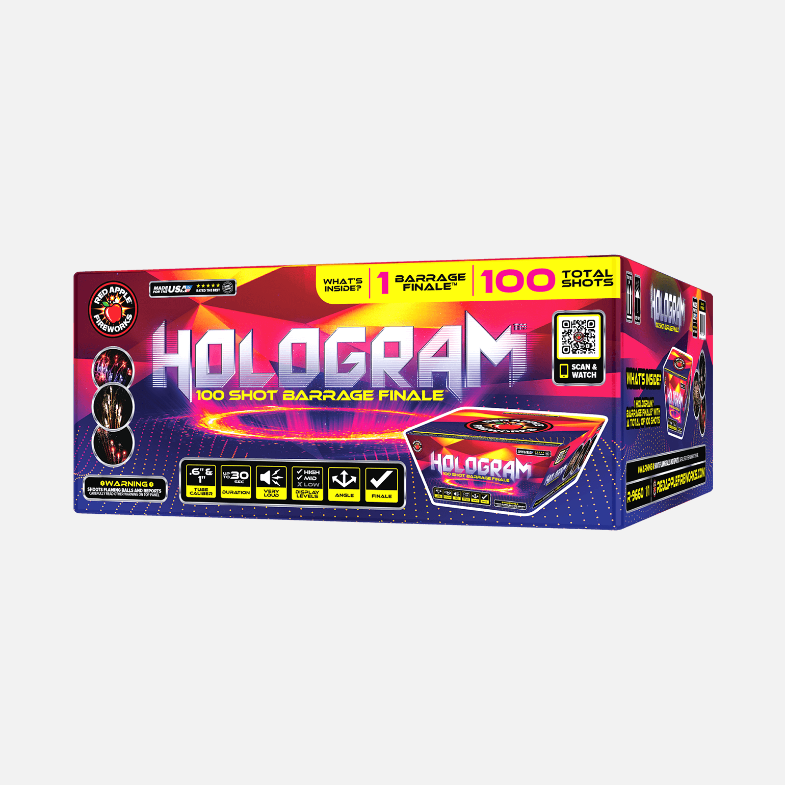 Hologram® 100 Shot Barrage Finale™ Barrage Cakes (Up to 500 Grams)