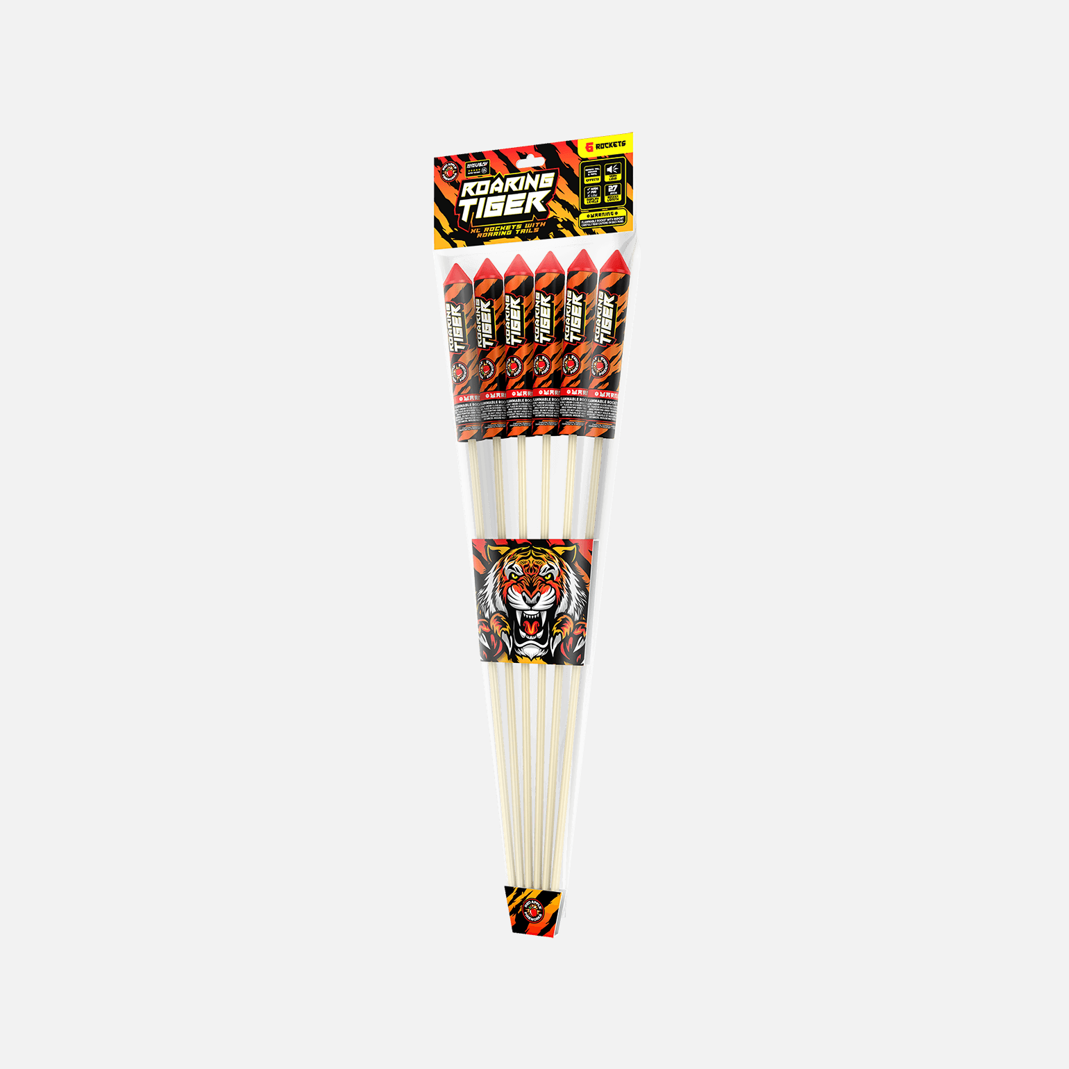 Roaring Tiger™ XL® Rockets with Roaring Tails