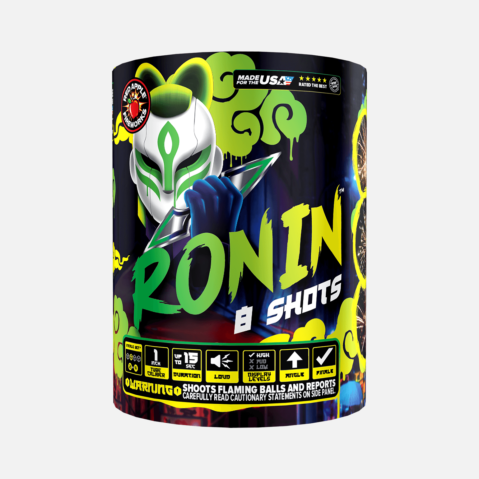 Ronin™ 32 Shot Standard Aerial Finale Sets® Standard Finale Sets® (Up to 1200 Grams)