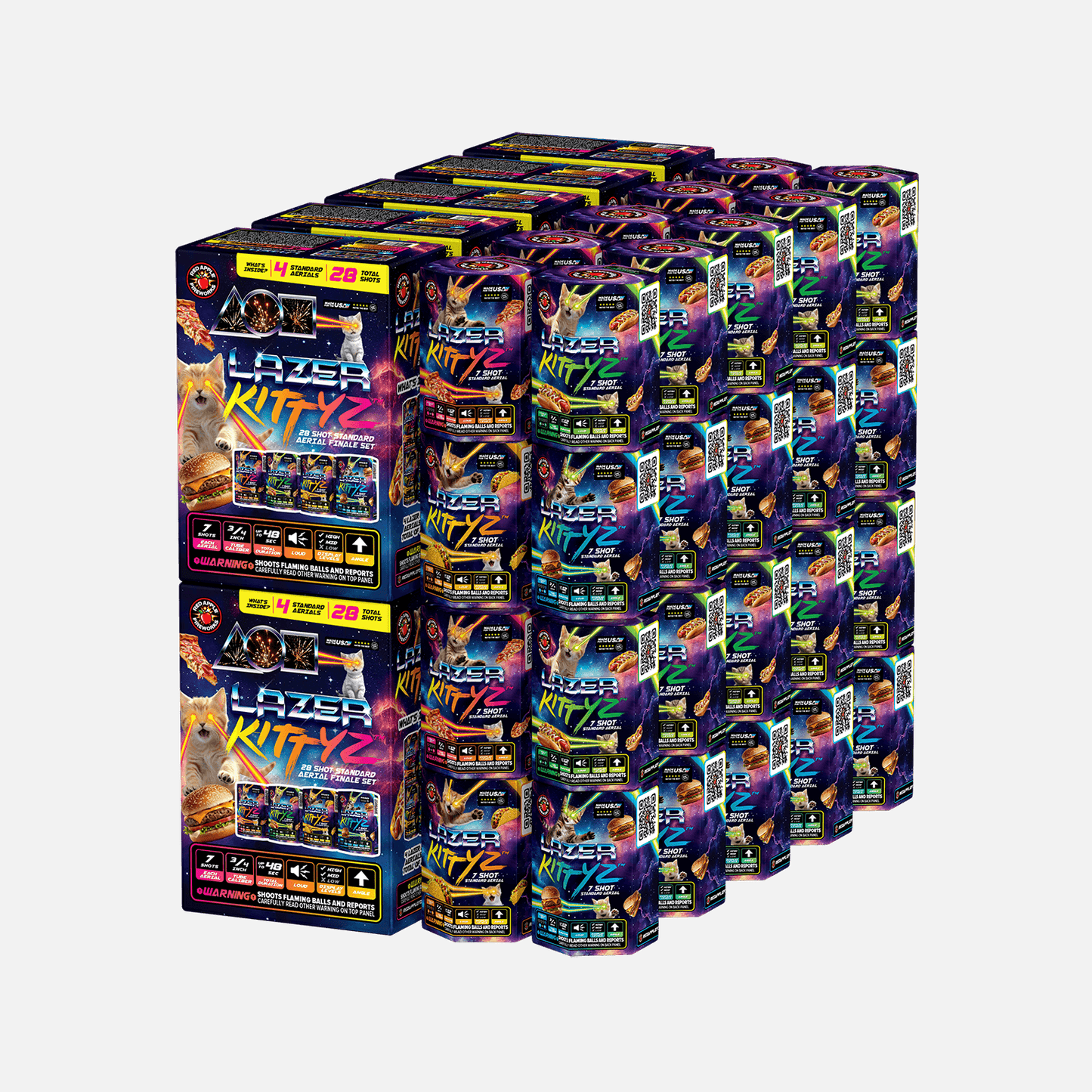 Lazer Kittyz™ 28 Shot Standard Aerial Finale Sets®