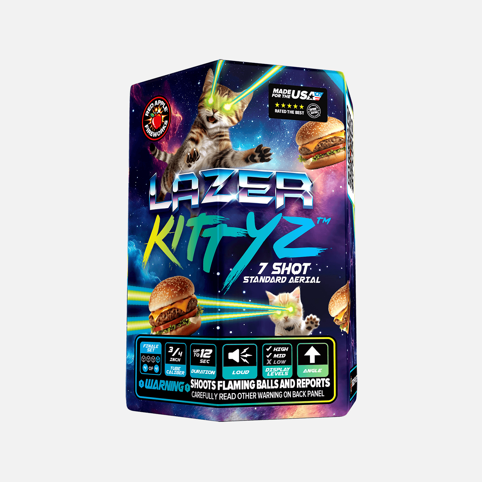 Lazer Kittyz™ 28 Shot Standard Aerial Finale Sets® Standard Finale Sets® (Up to 1200 Grams)