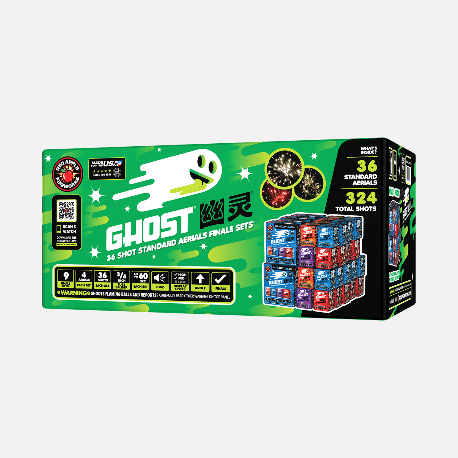 Ghost® 36 Shot Standard Aerial Finale Sets® Standard Finale Sets® (Up to 1200 Grams)