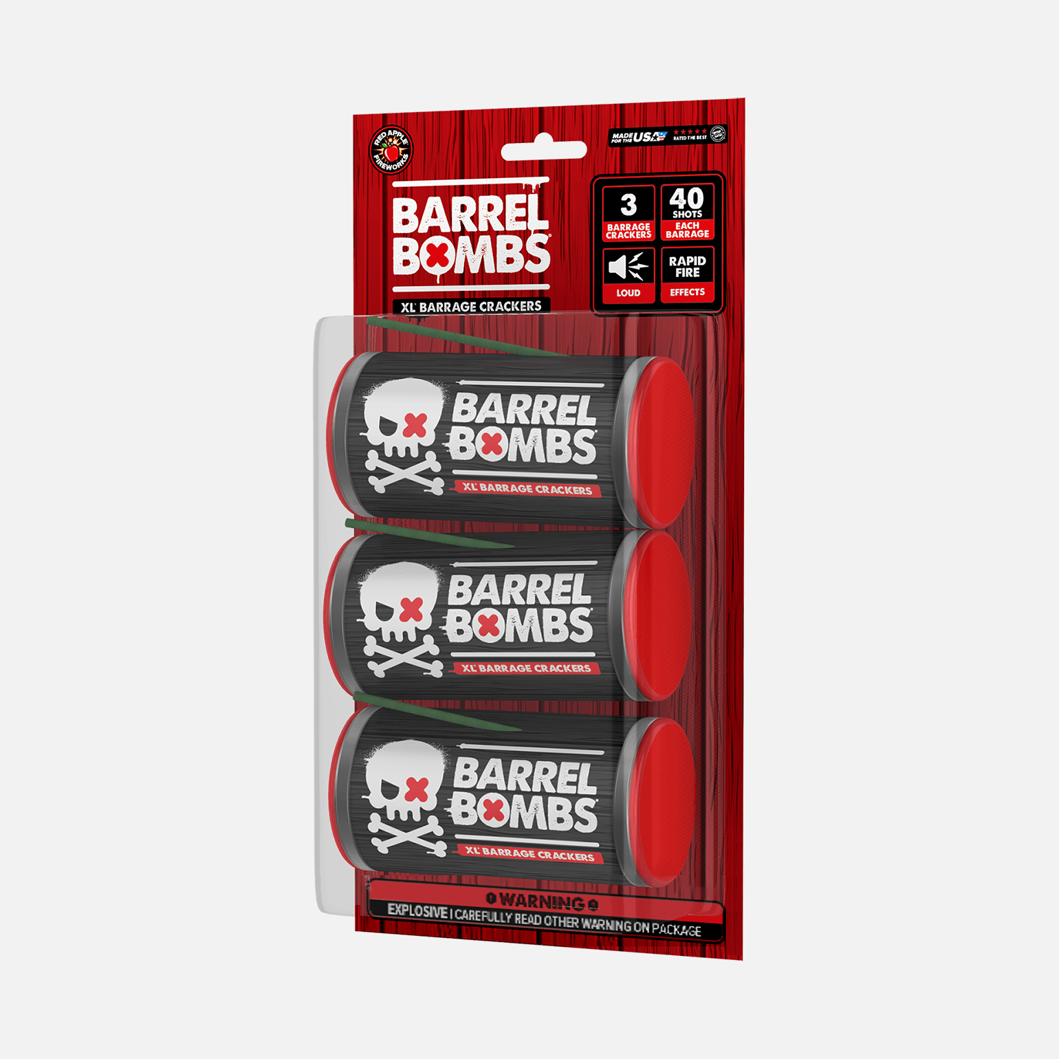 Barrel Bombs® 40 Shot XL® Barrage Crackers