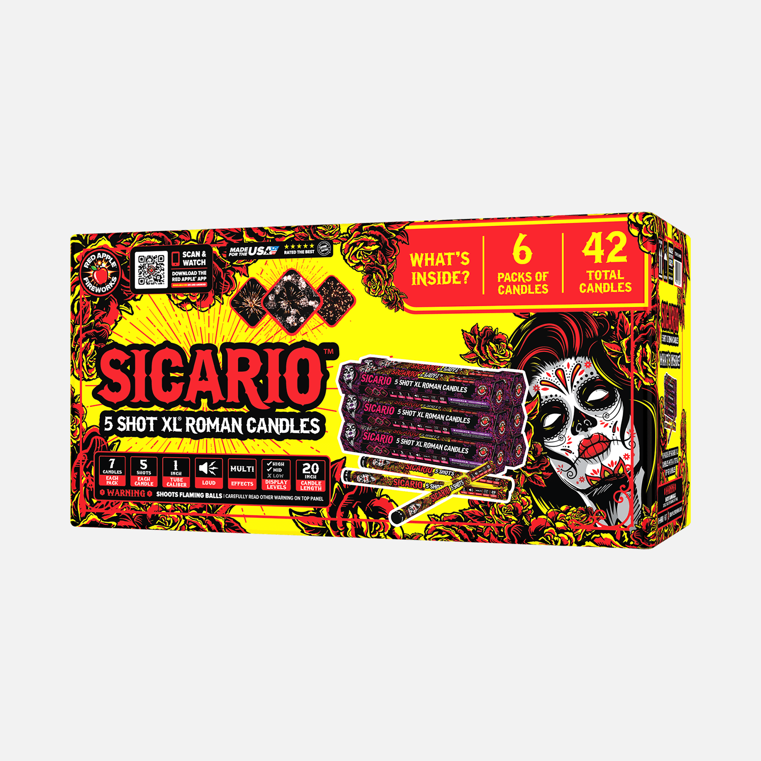 Sicario™ 5 Shot XL® Roman Candles XL® Roman Candles