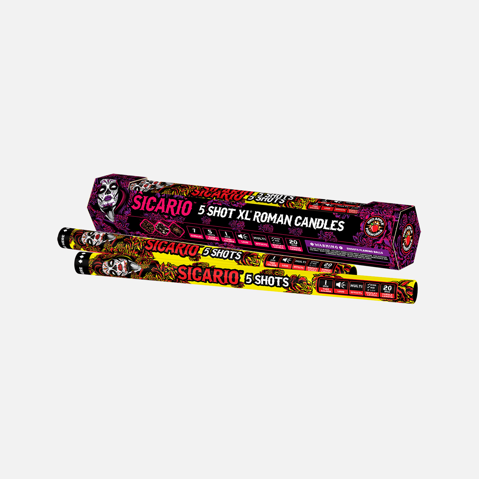 Sicario™ 5 Shot XL® Roman Candles XL® Roman Candles