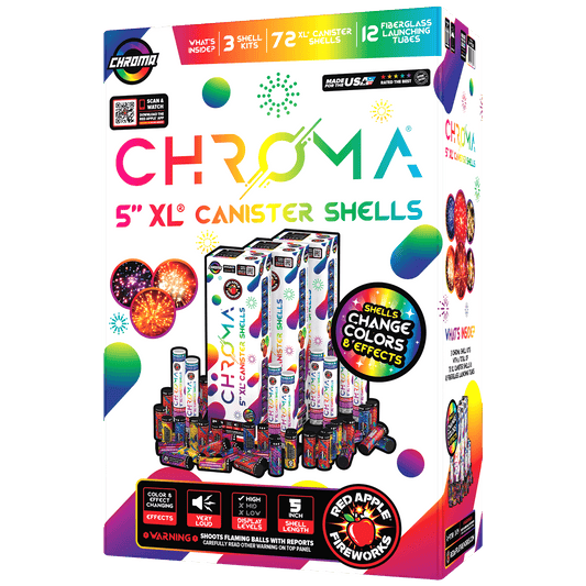 Chroma® 24 Shot Color-Changing 5 Inch XL® Canister Shells
