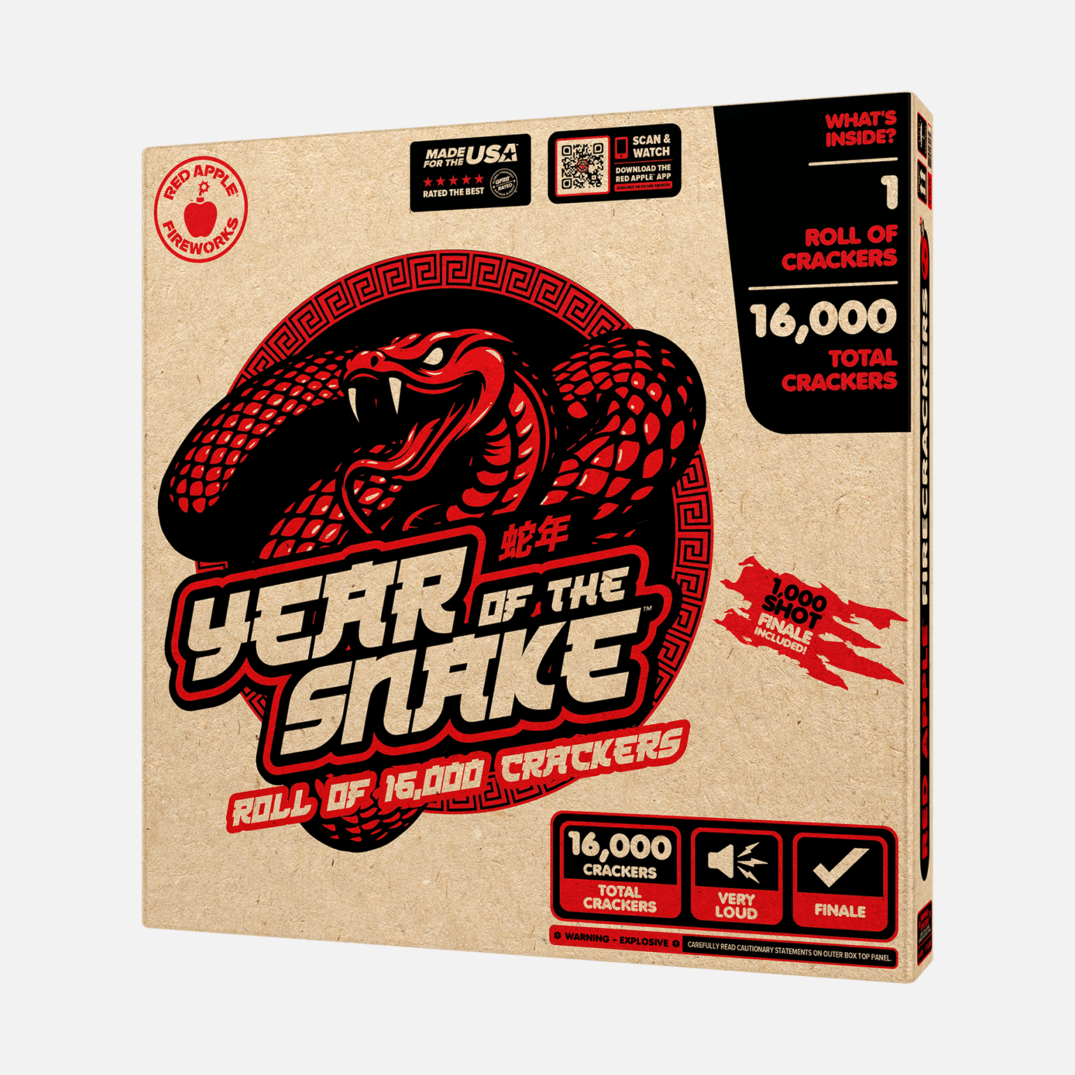 Year of the Snake™ Roll of 16,000 Firecrackers