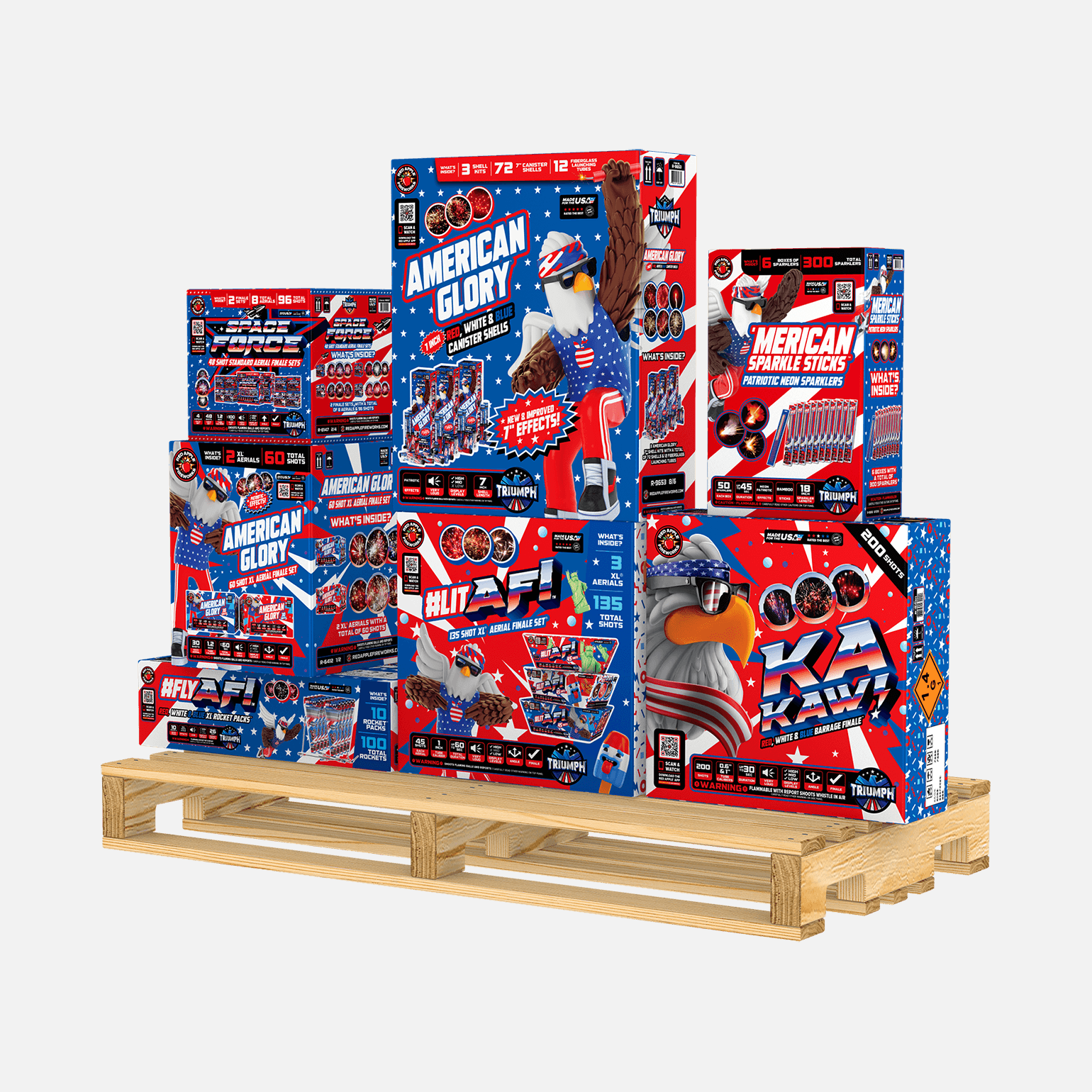 Rad, White, & Blue™ Party Pallet™ Sampler®