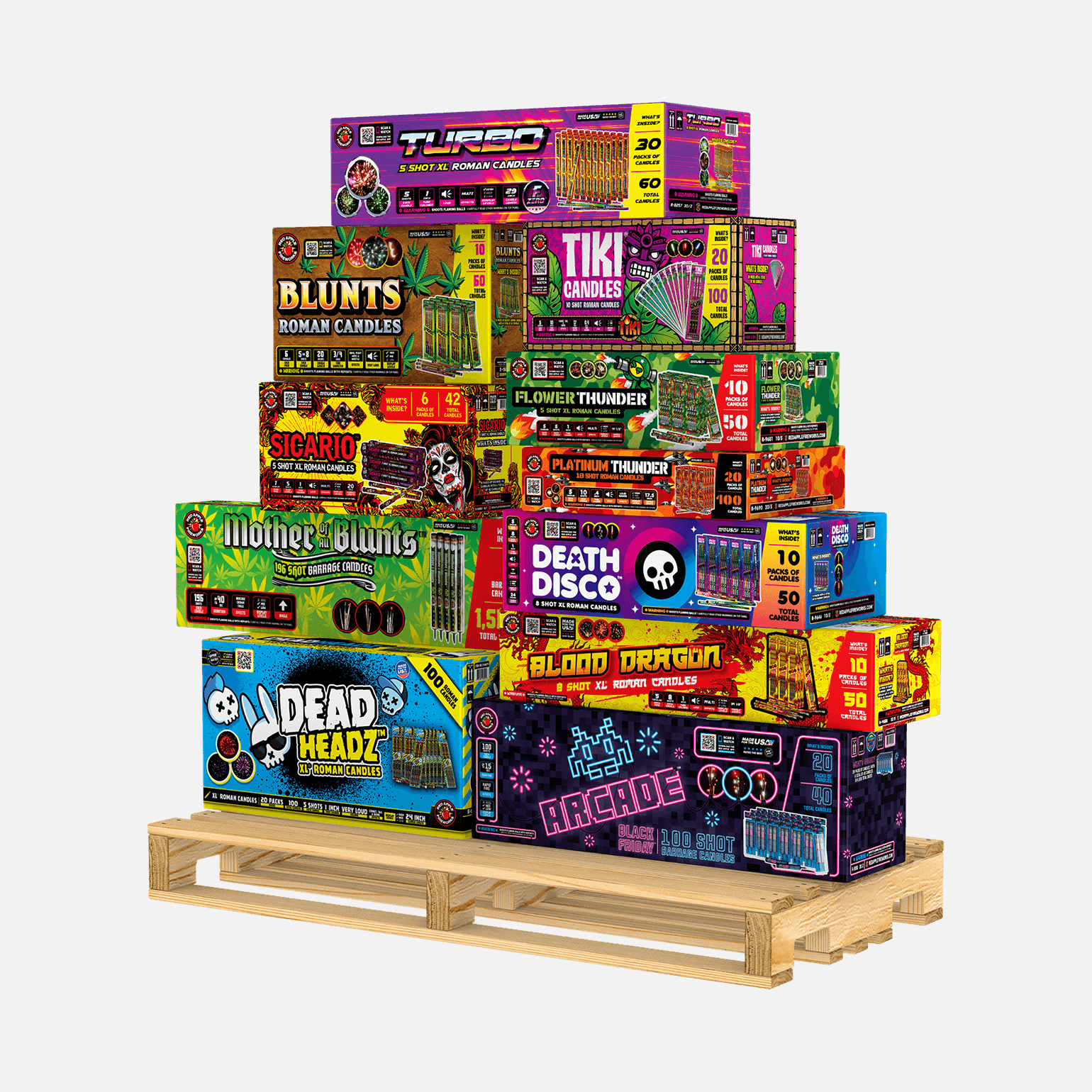 Top Roman Candles Party Pallet™